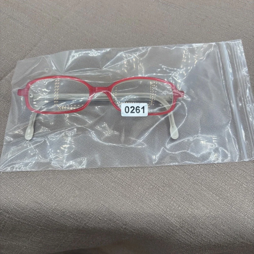 Jean Maryll Eyeglass Frames Unisex OS Red White Excellent Librarian Core Retro